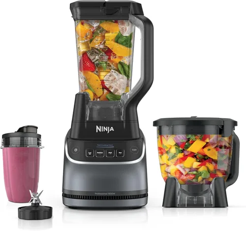 Ninja UltraCrush - Sistema de cocina profesional | 1500 W, licuadora de tamaño completo de 72 onzas, procesador de alimentos de 8 tazas y taza para