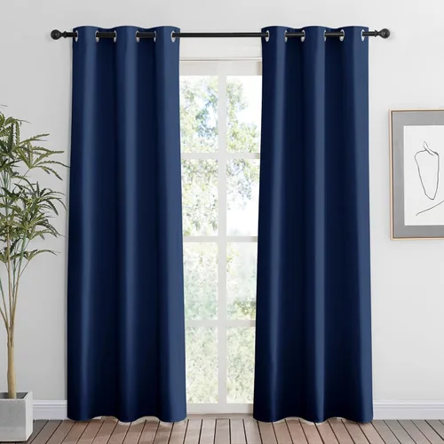 Miniatura 142 de RYB HOME Cortinas opacas de cocina de 36 pulgadas de largo, tratamiento de privacidad para ventanas pequeñas, aislamiento térmico, telón de fondo