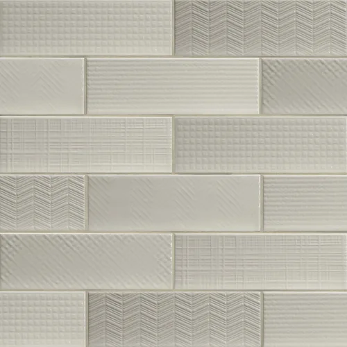 MSI Urbano Crema 3D Mix - Azulejos de metro de cerámica brillante de 4 x 12 pulgadas para baño, cocina y pared decorativa