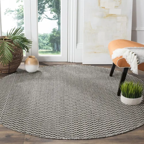 Miniatura 19 de SAFAVIEH Colección Montauk - Alfombra decorativa de 2 pies 3 pulgadas x 4 pies, color marfil y negro, hecha a mano de algodón estilo bohemio rural