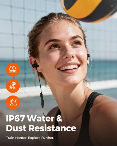 Miniatura 5 de Truefree Auriculares inalámbricos, HD-100 Bluetooth 6.0 Sport Earphones, Auriculares inalámbricos magnéticos, Audio espacial del controlador