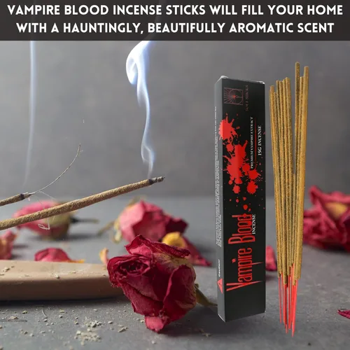 Miniatura 3 de SOUL STICKS Varillas de incienso con fragancia de sangre de vampiro (paquete de 4 unidades cada 0.53 oz) de incienso de fragancia natural Agarbatti