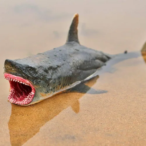 Miniatura 5 de EOIVSH Megalodon & Mosasaurus - Juego de juguetes de dinosaurios realistas, figuras de monstruos marinos del océano para recuerdos de fiesta