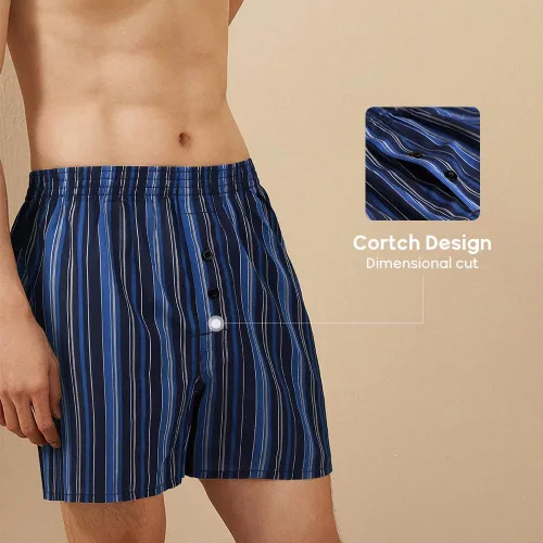 Miniatura 3 de Natural Feelings Classic Boxers - Pantalones cortos de algodón tejido para hombre, paquete de boxers