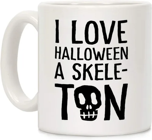 Miniatura 105 de LookHUMAN Taza de Café de Halloween – Halloween Is Meowgical Tazas, Taza de Café Espeluznante Idea de Regalos de Taza, 15 Onzas 10-Blanco