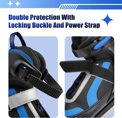 Miniatura 4 de Patines de Hielo Ajustables para Niños: Patines de Hockey sobre Hielo para Niño, Niña, Principiante, Juvenil, Junior, Adecuados para Exteriores
