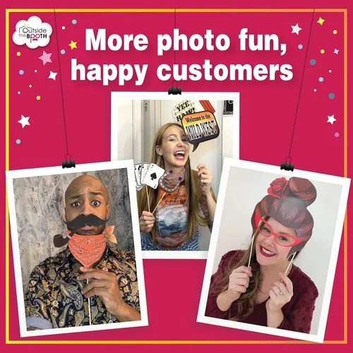 Miniatura 6 de Western Photo Booth Props - Kit de 41 piezas de accesorios para fotos con letrero de 8 x 10 pulgadas, 60 almohadillas adhesivas, 45 varillas