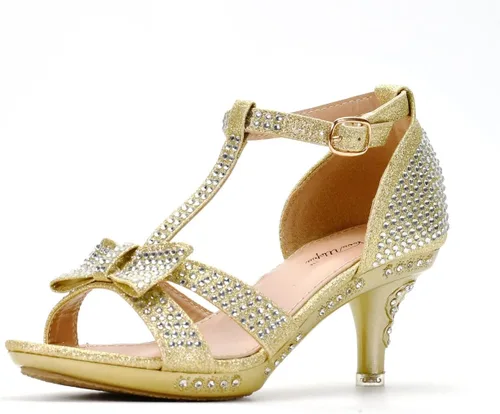 Nova Utopia - Zapatos de tacón bajo para niñas pequeñas, 1 a 3 años, con adorno de flor, tipo sandalia (talla 9-4)