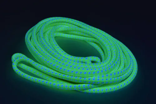 Miniatura 13 de Blacklight Bicolor GloLine - Cuerda luminiscente (verde-naranja claro, 25 pies)