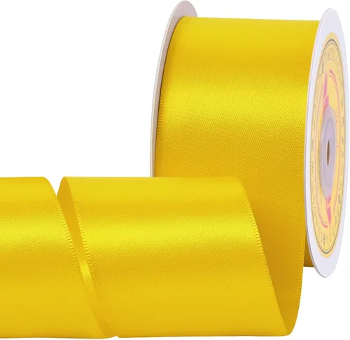 Miniatura 29 de Cinta de satén blanca antigua de doble cara de 1-1/2 pulgadas x 50 yardas, cinta de poliéster para envolver regalos, día de San Valentín, bodas