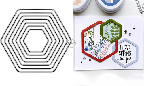 Miniatura 33 de DzIxY Troqueles de corte de metal de borde irregular para kit de fabricación de tarjetas, troquelados, troquelados, plantillas de máquina de álbumes