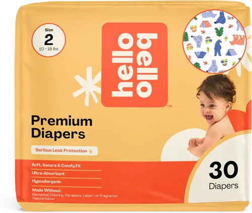 Miniatura 53 de Pañales Hello Bello, talla 4 (22-37 libras) Flower Child, 21 unidades de pañales desechables premium para bebé, hipoalergénicos con sensación suave