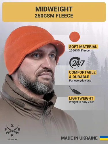 Miniatura 3 de 2SBR 2SABERS Gorro de invierno de forro polar con visera para hombre y mujer, con orejera, diseño de calavera