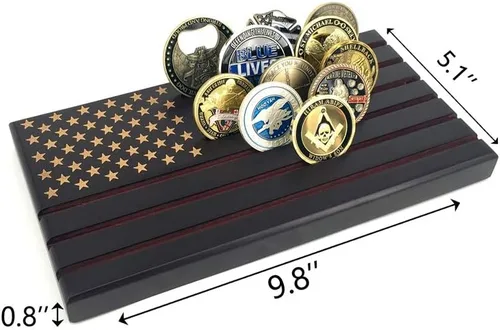 Miniatura 2 de Soporte de exhibición militar de 6 filas con bandera americana
