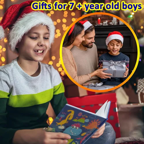 Miniatura 7 de GINMLYDA Diario para niños con candado, diarios de dinosaurios 7.1x5.3 160 páginas, diario secreto para niños, lindo cuaderno con cerradura y llave