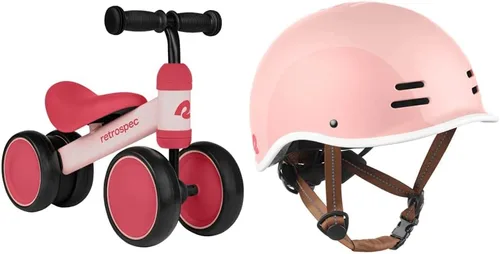 Miniatura 8 de Retrospec Cricket Baby Walker Bicicleta de equilibrio con 4 ruedas para edades de 12 a 24 meses, bicicleta de juguete para niños de 1 año - Juguetes
