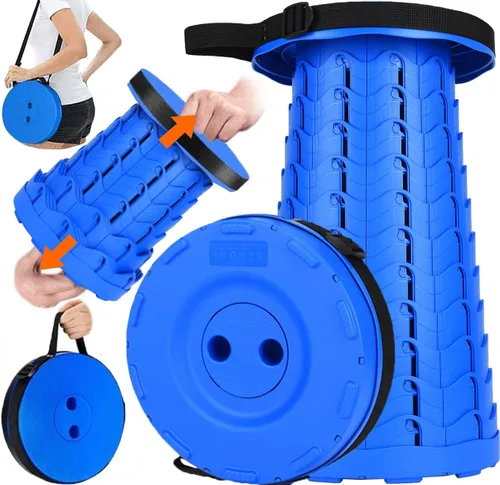 Miniatura 12 de Fishboy Taburete plegable mejorado, capacidad máxima de peso de 400 libras, ligero pero resistente, taburete plegable retráctil portátil telescópico