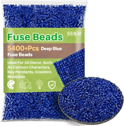 Miniatura 11 de Sukh 5400+Pcs Cuentas de Fusible - Juego de Cuentas de Fusible Juego de Cuentas de Fusión Cuentas de Fusible a Granel Cuentas de Hierro