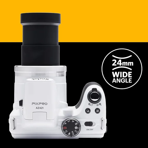 Miniatura 5 de Cámara digital Pixpro AZ421-RD de 16 MP, de la marca Kodak, con zoom 42x y pantalla LCD de 3" Blanco