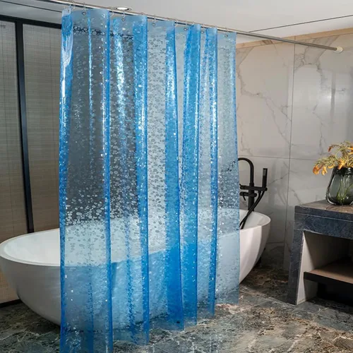 Miniatura 31 de Forro de cortina de ducha, cortinas de ducha 100% impermeables de Peva con 3 imanes inferiores pesados y 12 ojales a prueba de óxido, forro de ducha