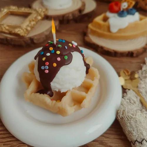 Miniatura 4 de Molde de silicona grande para waffle, moldes para velas de gofres, molde de jabón en forma de gofre, molde de chocolate artificial