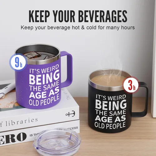 Miniatura 2 de NOWWISH Regalos de Navidad para mujeres, es raro tener la misma edad que personas mayores Taza, regalos divertidos de cumpleaños para mujeres, mamá