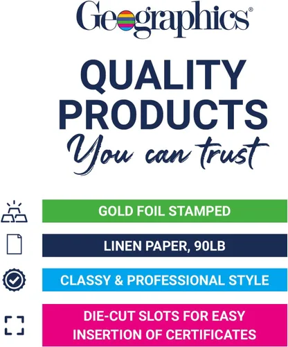 Miniatura 5 de Classic Linen - Fundas para certificadodocumento, 12.5 x 9.75 pulgadas, azul marino (paquete de 6)