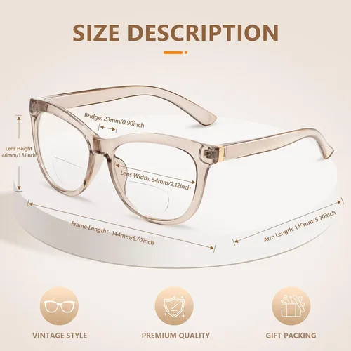 Miniatura 5 de EASY READ Bifocal Reading Glasses for Women,Blue Light Blocking Computer Readers,Stylish Anti Glare Women Eyeglasses