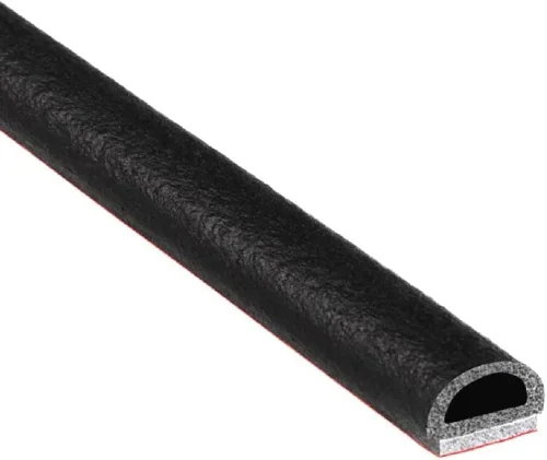 Miniatura 18 de Trim-Lok Sello de goma en forma de D – 1 pulgada de altura, 1 pulgada de ancho, 125 pies de longitud – Sello de espuma EPDM con cinta adhesiva BT