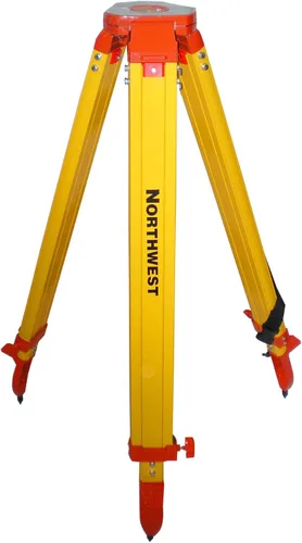 NWI NAT97 - Trípode amarillo con recubrimiento en polvo de cabeza plana resistente