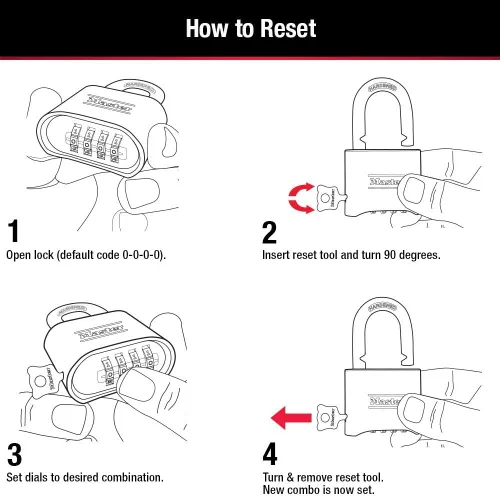 Miniatura 5 de Master Lock Candado con combinación propia, se puede resetear., 175D