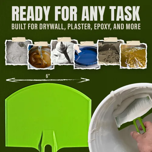 Miniatura 6 de Buddy Tools - Cuchara curvada para cubos de 5 galones, raspador de cubo de nailon para barro de paneles de yeso, pintura, resina epoxi, raspa cubos