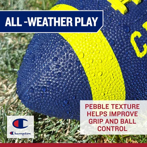 Miniatura 5 de Champion Blitz Fútbol, Fútbol para Todo Clima, Agarre Mejorado, Cubierta de Goma Duradera y Cordones Moldeados, para Deportes y Entrenamiento al