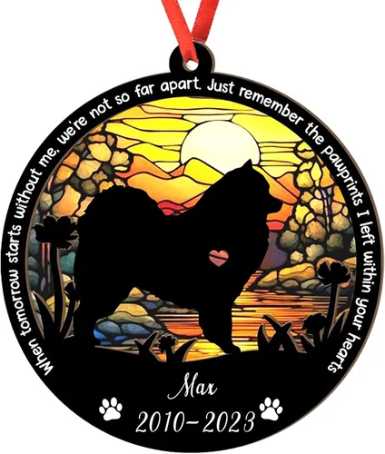 Miniatura 86 de Adorno personalizado para atrapasoles de sabueso afgano, adorno de Navidad de sabueso afgano – Regalo para perro amante, sabueso afgano