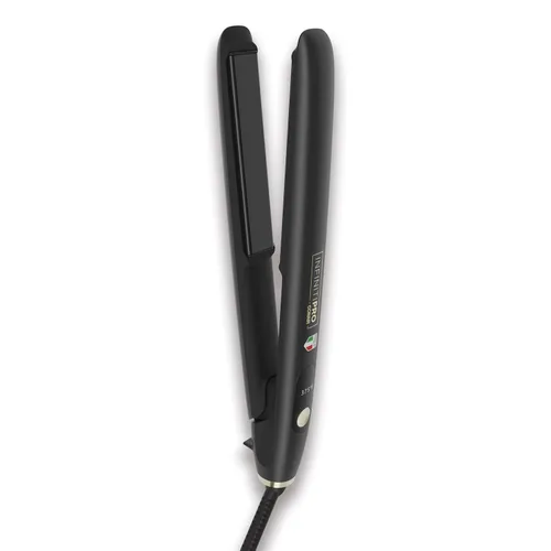 INFINITIPRO by Conair ArteBella - Plancha plana de cerámica de 1 pulgada, diseño italiano profesional con placas flotantes extralargas, 5 ajustes de