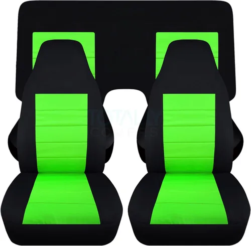 Miniatura 26 de Totally Covers Compatible con cubiertas de asiento para Chevy Camaro 1982-1992: Negro - Juego completo (23 colores) Cupé/Convertible Banco