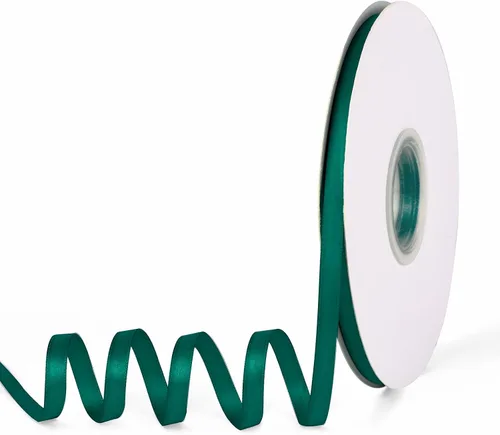 Miniatura 114 de YBLANDEG Cinta de satén de color sólido verde manzana de 1-1/2 pulgadas x 50 yardas, cinta de tela de poliéster de doble cara para envolver regalos