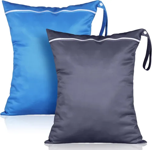 Miniatura 24 de Shappy 2 piezas de bolsa grande de lavandería para viajes, lavable, impermeable, húmeda y seca, bolsa grande para ropa sucia, para baño