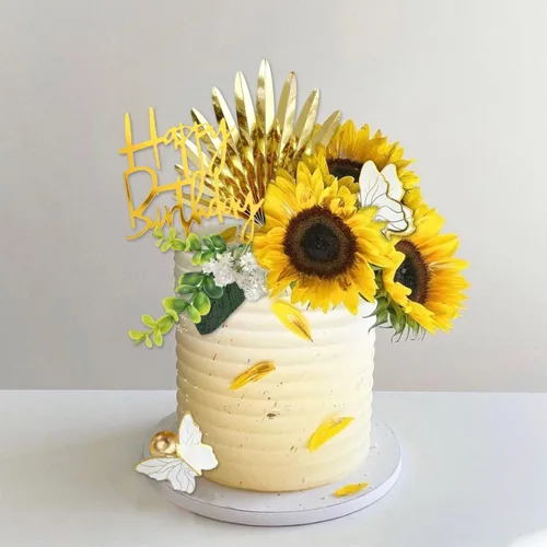 Miniatura 5 de 34 Piezas Decoraciones de Pastel Bohemias de Girasol Decoraciones de Pastel de Mariposa Decoraciones de Pastel de Feliz Cumpleaños con Bolas