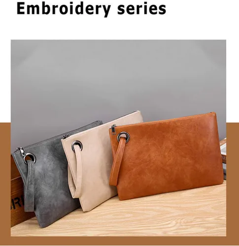 Miniatura 6 de Bolso de mano único vegano para mujer, bolso de mano de piel sintética, bolso de mano, muñequeras para vacaciones en la playa