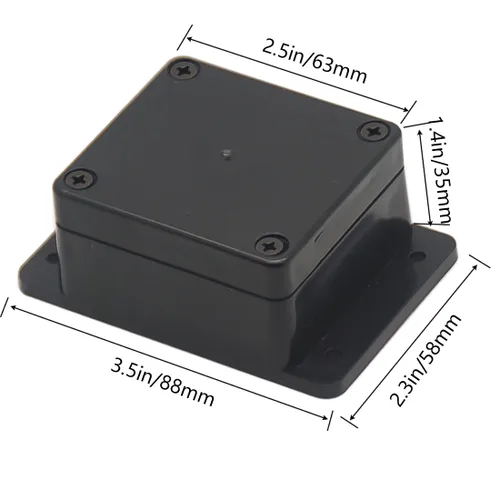Miniatura 2 de Zulkit Caja de conexiones de plástico ABS a prueba de polvo, impermeable, IP65, cajas eléctricas universales, carcasa para proyectos con oreja fija