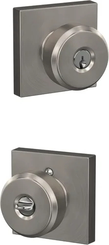 Miniatura 41 de SCHLAGE F51A BWE 622 - Pomo de puerta Bowery, cerradura de entrada con llave, color negro mate Mate negro