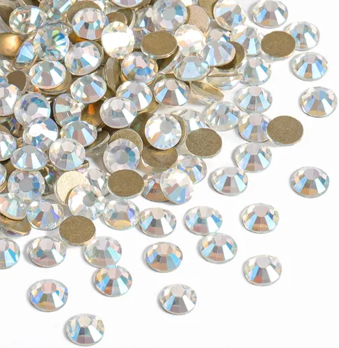 Miniatura 29 de Beadsland 2880 piezas de diamantes de imitación de cristal con reverso plano, gemas redondas para decoración de uñas y manualidades, cristal, SS16