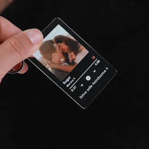 Miniatura 8 de Llavero de fotos acrílico personalizado, llavero de música Spotify personalizado con código escaneable, regalo para parejas, amigos, regalo para él