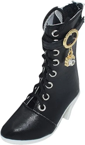 Menolana Zapatos de tacón alto, zapatos de muñecas BJD 1/3 para muñeca BJD 1/3, negro