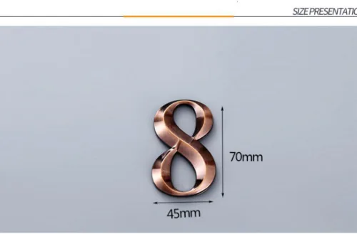 Miniatura 5 de Números de casa para puertas 3D, números de buzón de 3 pulgadas, números del 0 al 9, autoadhesivos, números de puerta de casa, dirección de calle