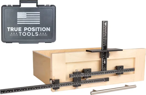 Miniatura 9 de Jig de Hardware de Gabinete MAX - Instala Tiradores Largos y Agujeros para Pernos de Estante - Fabricado en EE. UU. - Calibrado a Mano por True