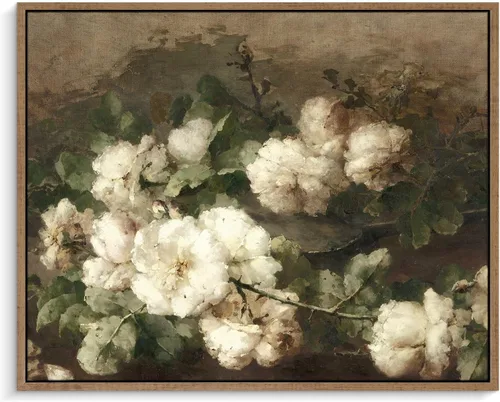 Pinetree Art Lienzo enmarcado para decoración de sala de estar, pintura floral vintage, impresiones artísticas de pared rústicas de granja, Flores