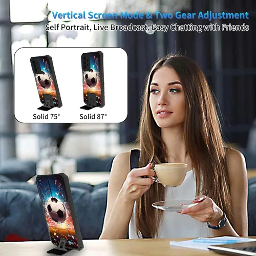 Miniatura 446 de Funda para Samsung Galaxy S22 Ultra 5G, Galaxy S22 Ultra con cubierta de cámara deslizante, funda resistente de doble capa con función atril Black
