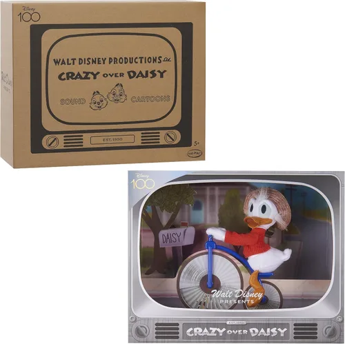 Miniatura 5 de Disney 100 años de maravilla Walt Disney presenta “Loco por Daisy” Pato Donald de peluche coleccionable, juguetes para niños de 5 años en adelante